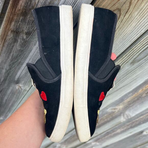 Betsey Johnson Cooper Embellished Black Slip-On Sneakers 7.5M - Picture 9 of 10